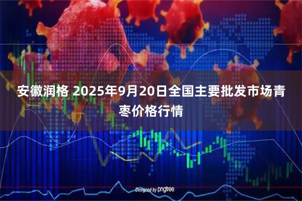 安徽润格 2025年9月20日全国主要批发市场青枣价格行情
