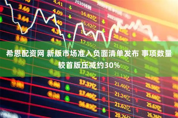 希恩配资网 新版市场准入负面清单发布 事项数量较首版压减约30%